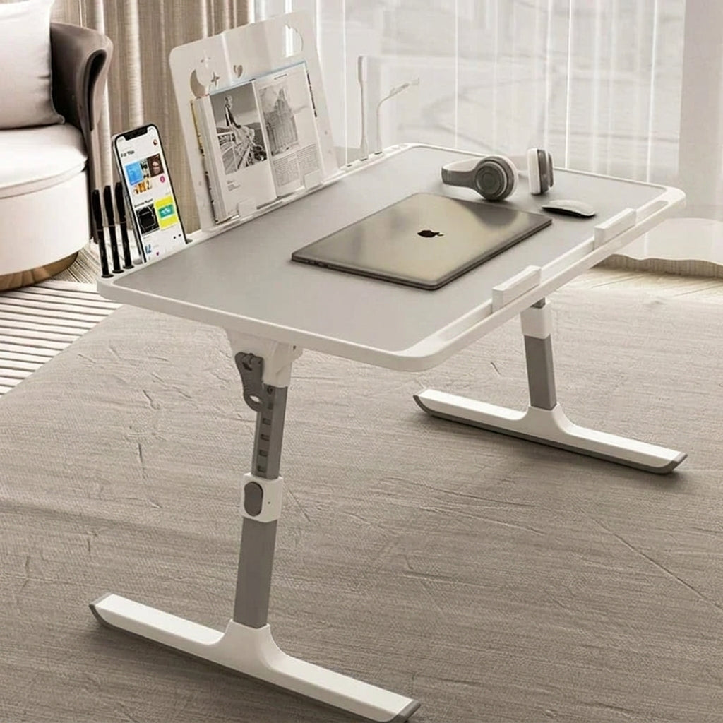Mesa Plegable Elevable + ventilador + led y Soporte.
